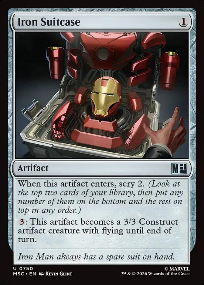 2026 Marvel Super Heroes Commander Iron Suitcase #750 uncommon card image