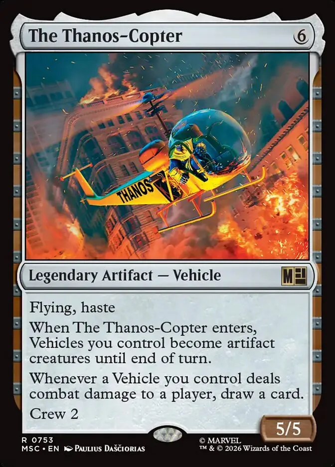 2026 Marvel Super Heroes Commander The Thanos-Copter #753 rare card image