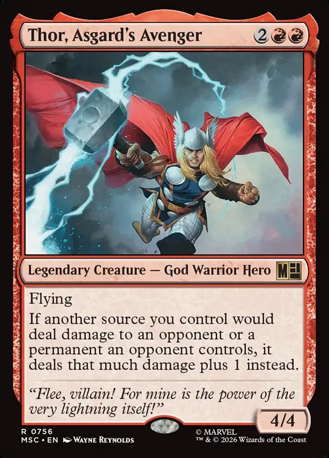 2026 Marvel Super Heroes Commander Thor, Asgard's Avenger #756 rare card image