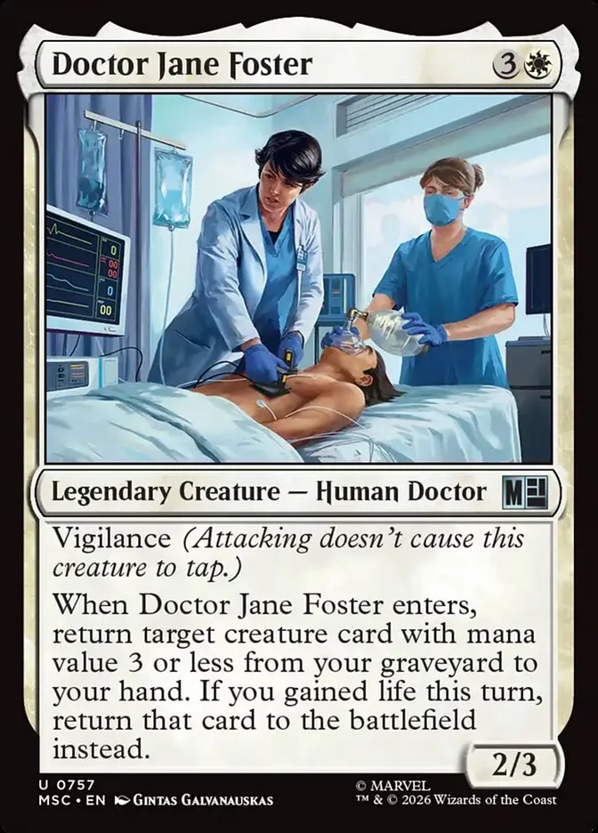2026 Marvel Super Heroes Commander Doctor Jane Foster #757 uncommon card image