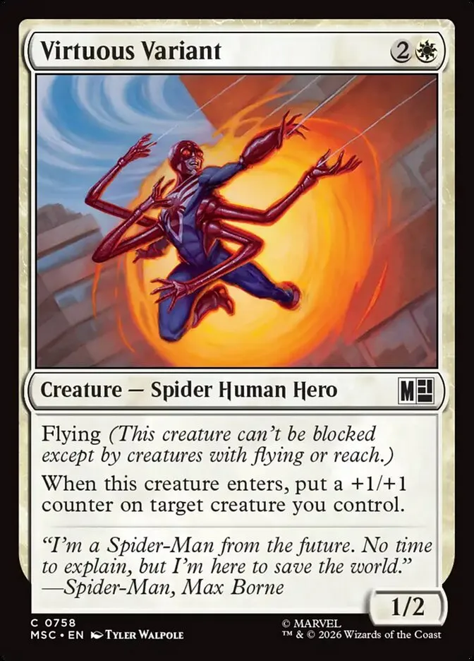 2026 Marvel Super Heroes Commander Virtuous Variant common #758 common card image