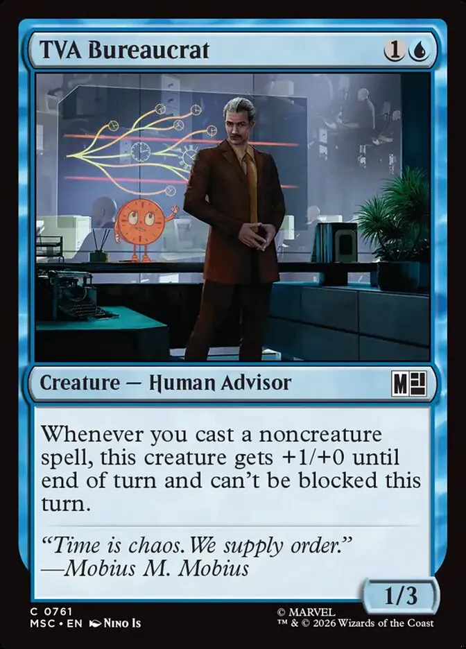 2026 Marvel Super Heroes Commander TVA Bureaucrat common #761 common card image