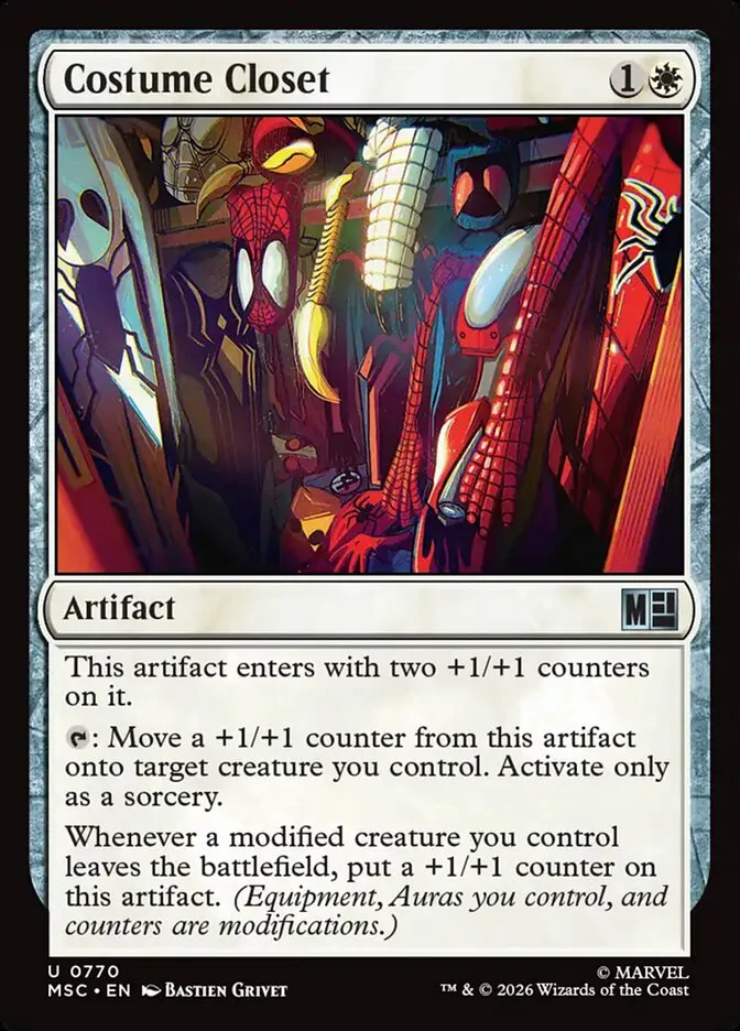 2026 Marvel Super Heroes Commander Costume Closet #770 uncommon card image