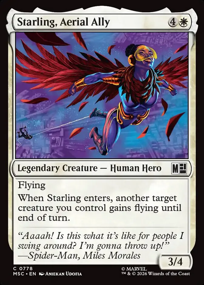 2026 Marvel Super Heroes Commander Starling, Aerial Ally #778 common card image
