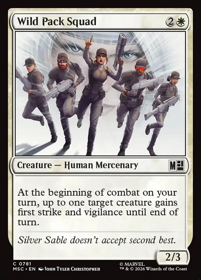 2026 Marvel Super Heroes Commander Wild Pack Squad common #781 common card image