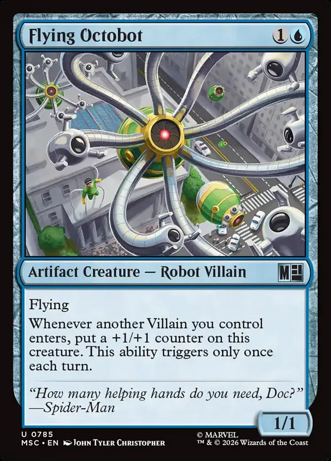 2026 Marvel Super Heroes Commander Flying Octobot #785 uncommon card image