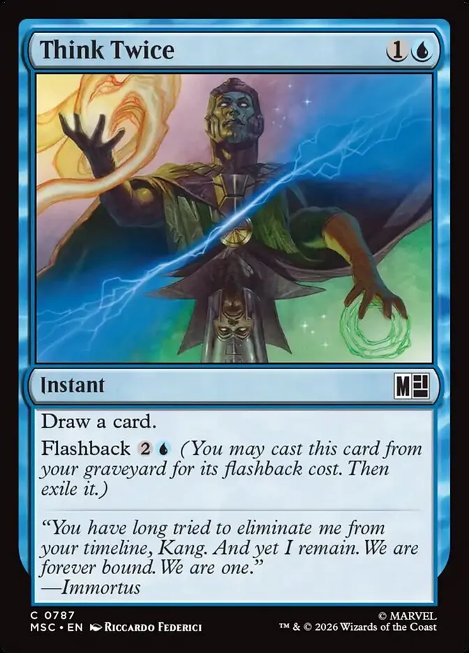 2026 Marvel Super Heroes Commander Think Twice #787 common card image