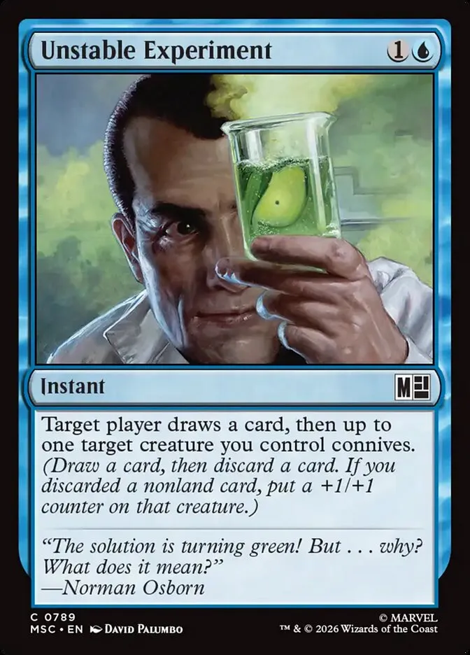 2026 Marvel Super Heroes Commander Unstable Experiment common #789 common card image