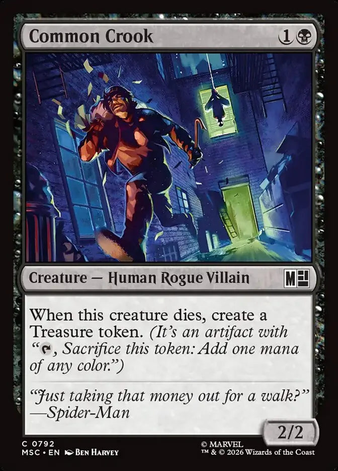 2026 Marvel Super Heroes Commander Common Crook common #792 common card image