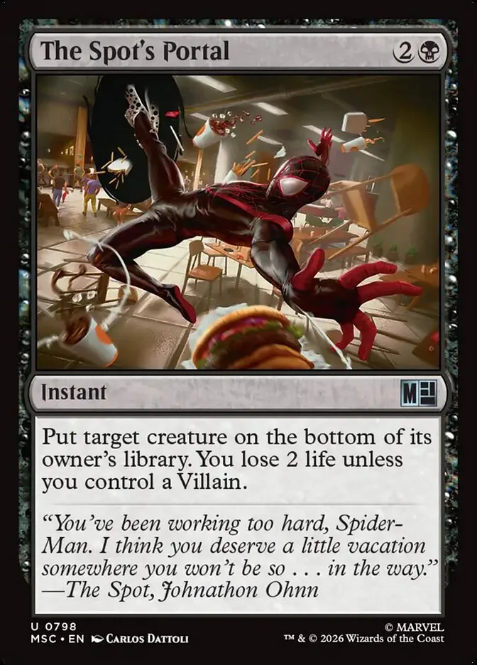 2026 Marvel Super Heroes Commander The Spot's Portal #798 uncommon card image