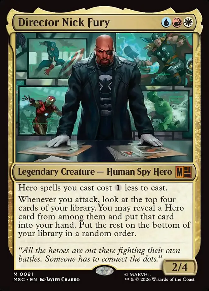 2026 Marvel Super Heroes Commander Director Nick Fury mythic #81 mythic card image