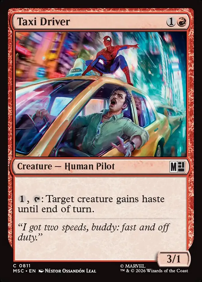 2026 Marvel Super Heroes Commander Taxi Driver #811 common card image