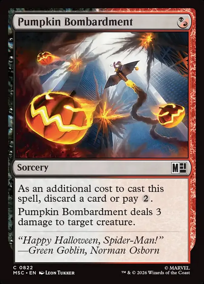2026 Marvel Super Heroes Commander Pumpkin Bombardment common #822 common card image