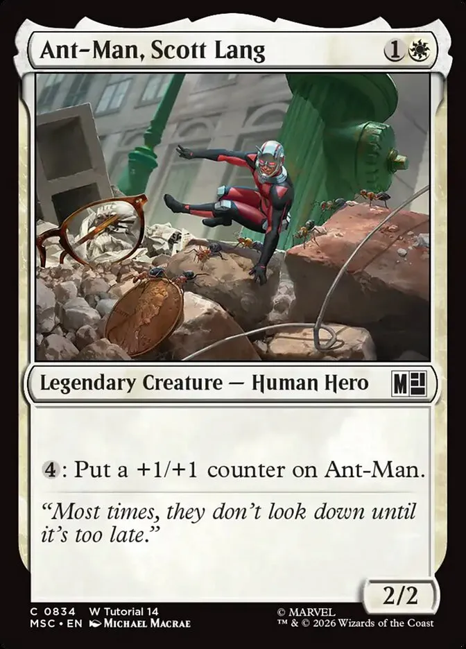 2026 Marvel Super Heroes Commander Ant-Man, Scott Lang common #834 common card image