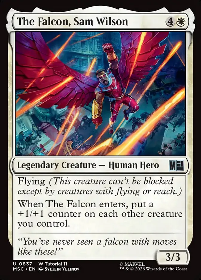 2026 Marvel Super Heroes Commander The Falcon, Sam Wilson uncommon #837 uncommon card image