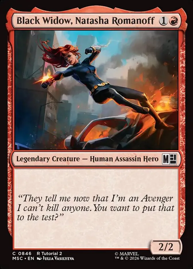 2026 Marvel Super Heroes Commander Black Widow, Natasha Romanoff common #846 common card image
