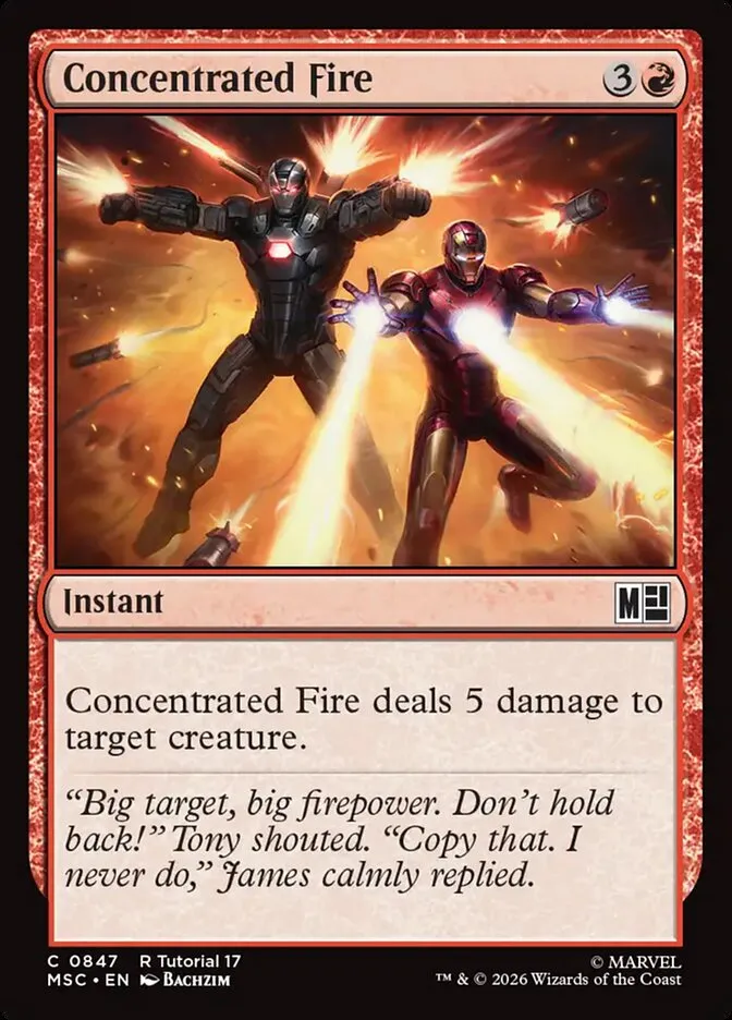 2026 Marvel Super Heroes Commander Concentrated Fire common #847 common card image