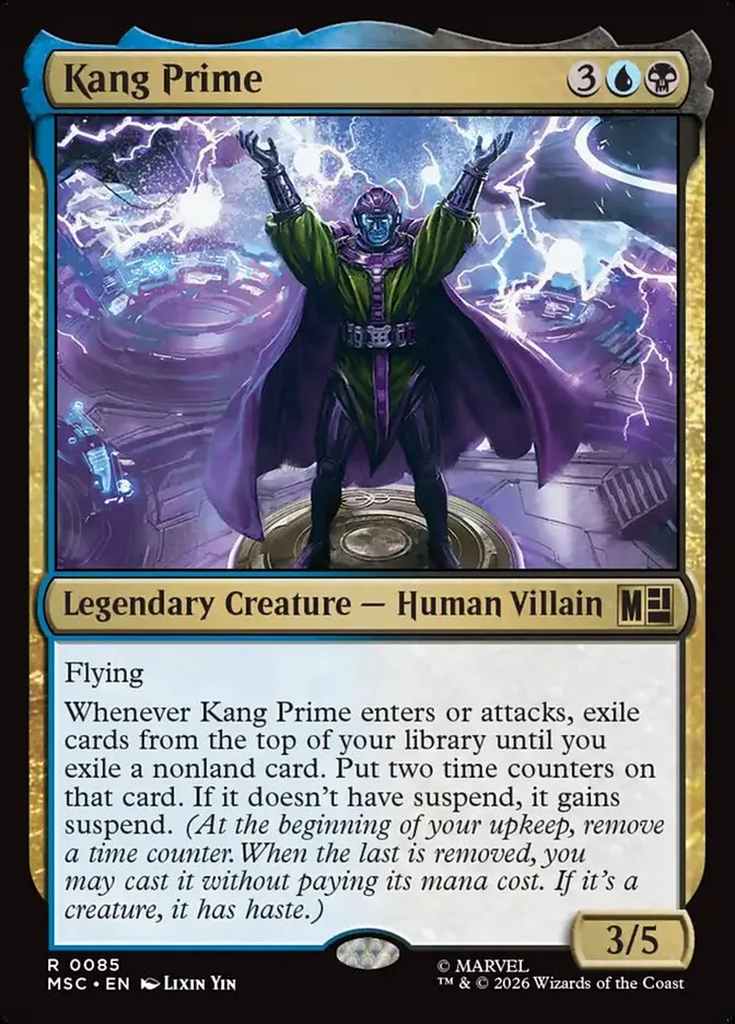 2026 Marvel Super Heroes Commander Kang Prime rare #85 rare card image