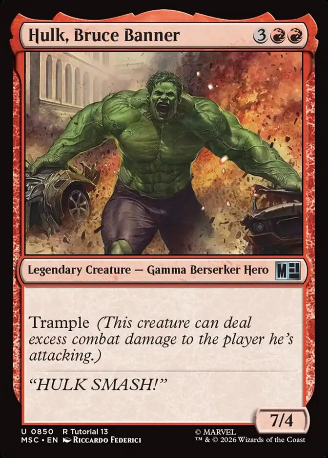 2026 Marvel Super Heroes Commander Hulk, Bruce Banner uncommon #850 uncommon card image