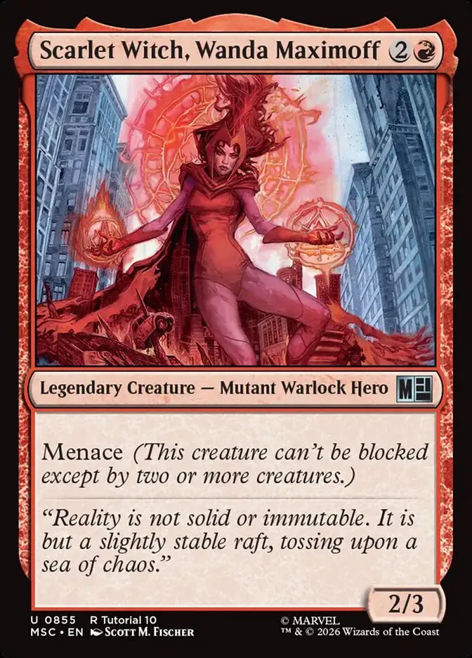 2026 Marvel Super Heroes Commander Scarlet Witch, Wanda Maximoff uncommon #855 uncommon card image