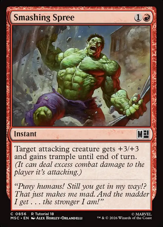 2026 Marvel Super Heroes Commander Smashing Spree common #856 common card image