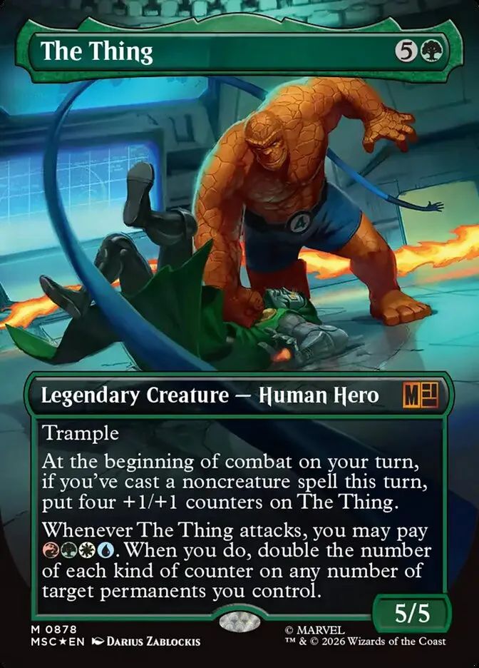 2026 Marvel Super Heroes Commander The Thing mythic #878 mythic card image
