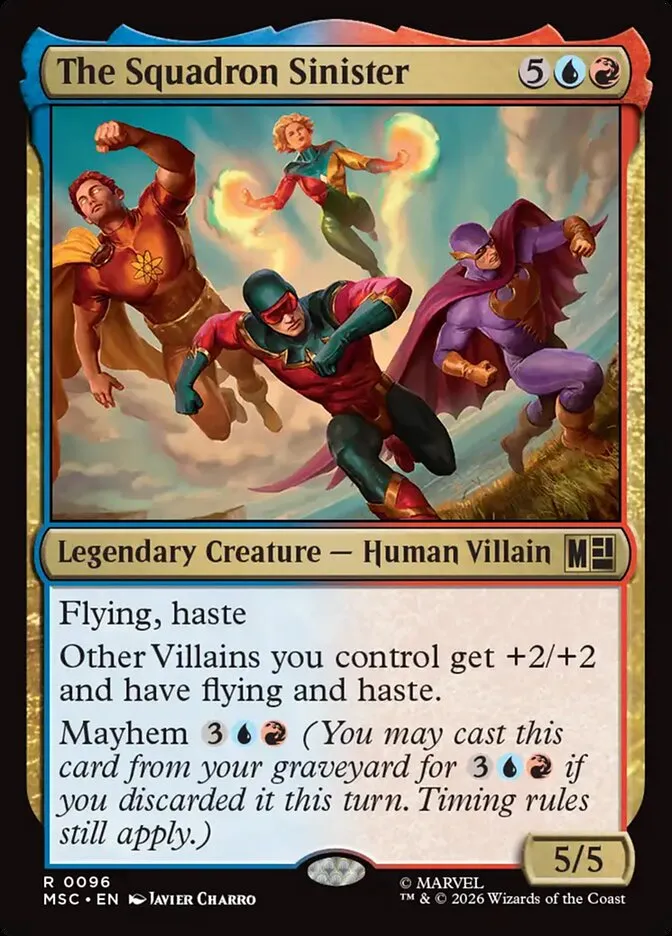 2026 Marvel Super Heroes Commander The Squadron Sinister rare #96 rare card image