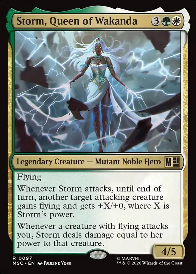 2026 Marvel Super Heroes Commander Storm, Queen of Wakanda rare #97 rare card image