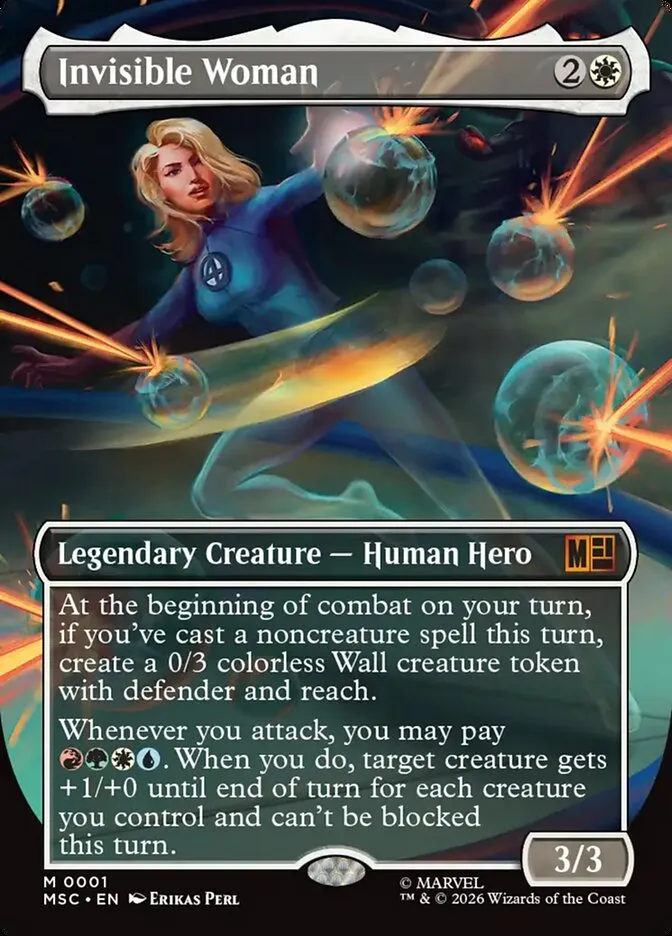 2026 Marvel Super Heroes Commander Invisible Woman mythic #1 mythic card image
