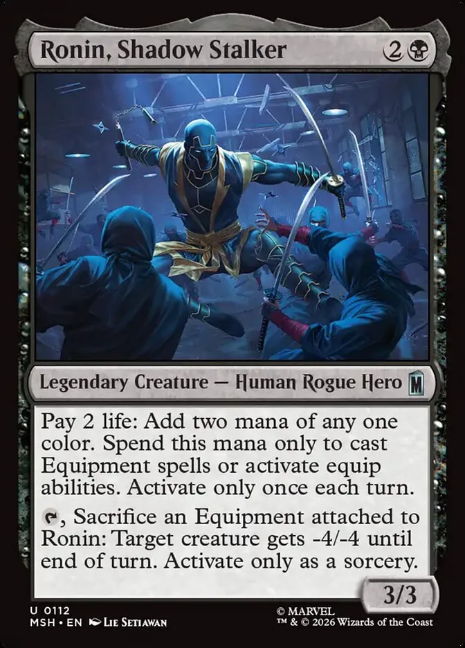 2026 Marvel Super Heroes Ronin, Shadow Stalker uncommon #112 uncommon card image
