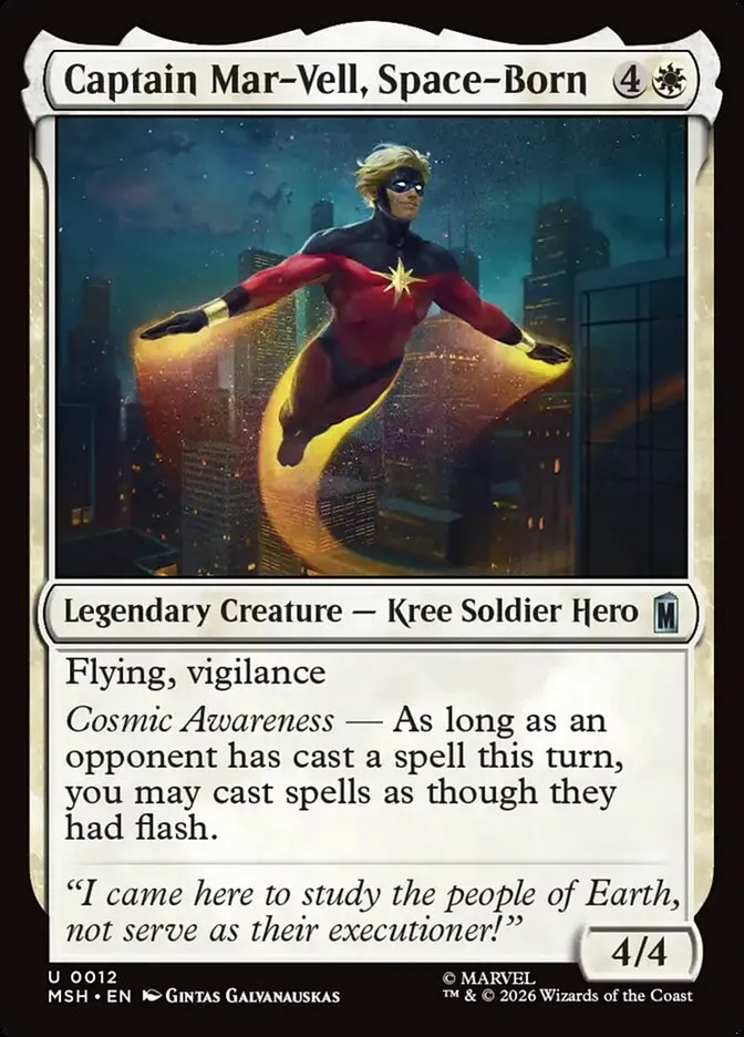 2026 Marvel Super Heroes Captain Mar-Vell, Space-Born #12 uncommon card image