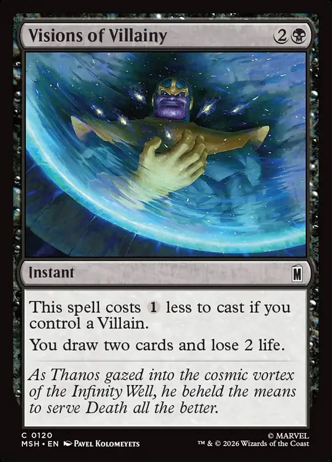 2026 Marvel Super Heroes Visions of Villainy #120 common card image