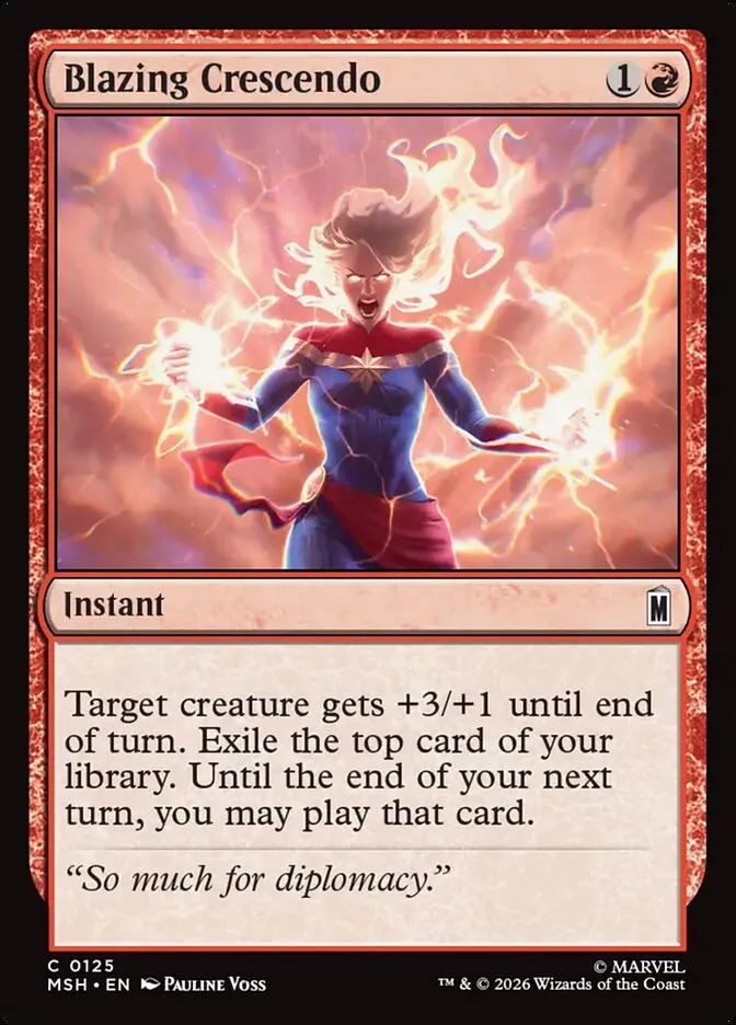 2026 Marvel Super Heroes Blazing Crescendo #125 common card image