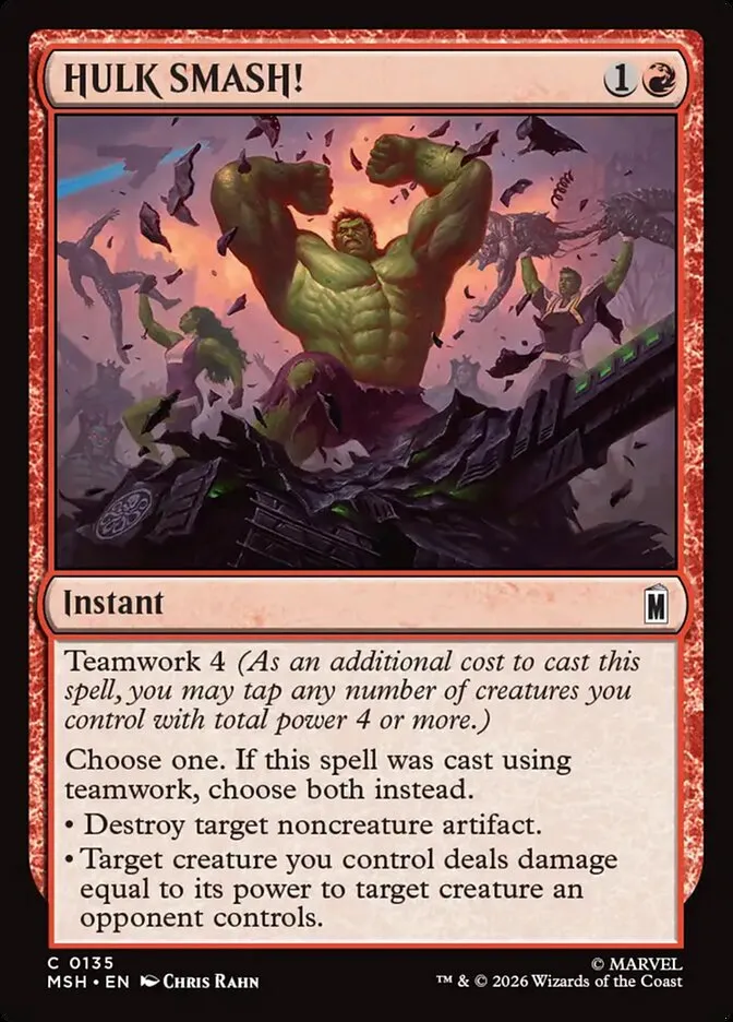 2026 Marvel Super Heroes HULK SMASH! #135 common card image