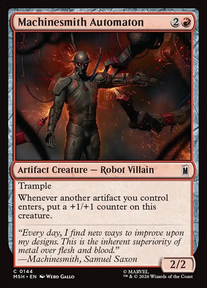 2026 Marvel Super Heroes Machinesmith Automaton #144 common card image