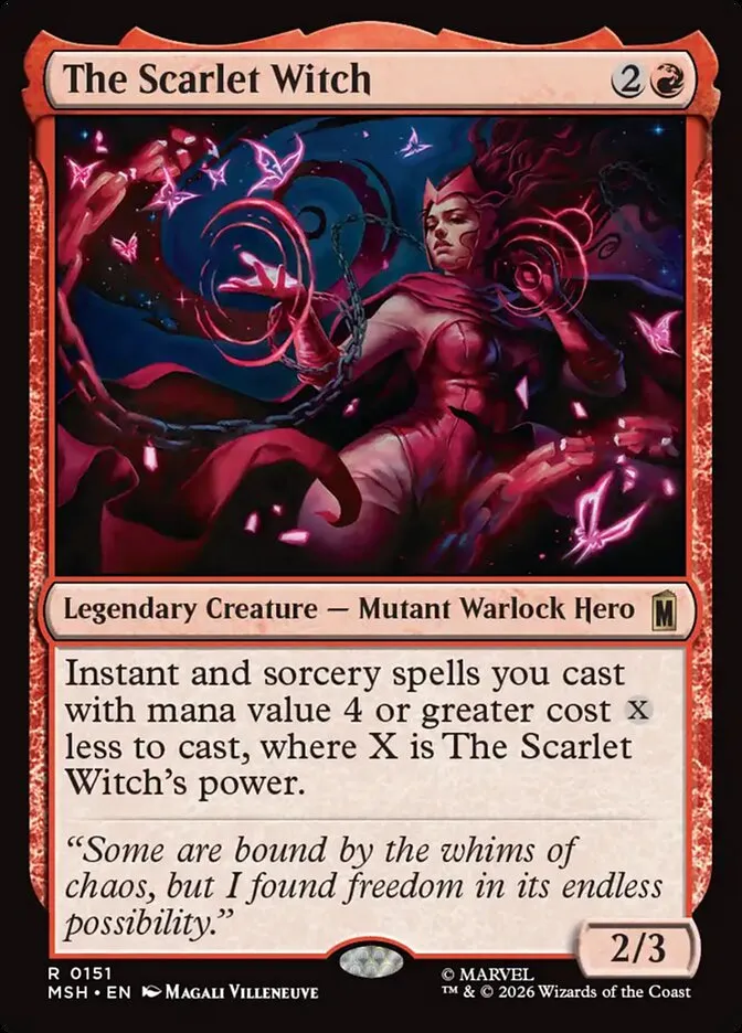 2026 Marvel Super Heroes The Scarlet Witch #151 rare card image
