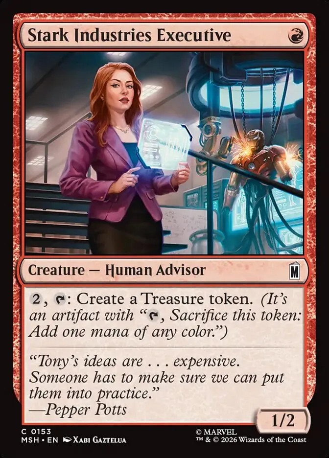 2026 Marvel Super Heroes Stark Industries Executive #153 common card image