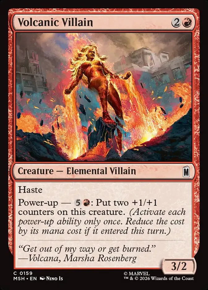 2026 Marvel Super Heroes Volcanic Villain #159 common card image