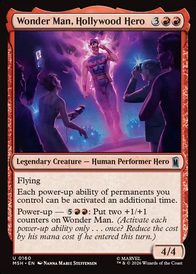 2026 Marvel Super Heroes Wonder Man, Hollywood Hero #160 uncommon card image
