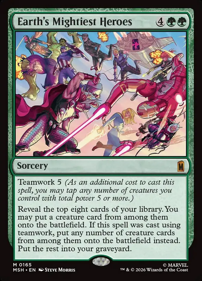 2026 Marvel Super Heroes Earth's Mightiest Heroes #165 mythic card image