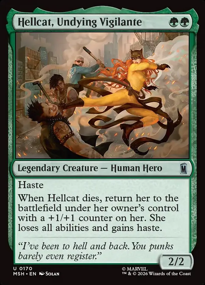 2026 Marvel Super Heroes Hellcat, Undying Vigilante #170 uncommon card image