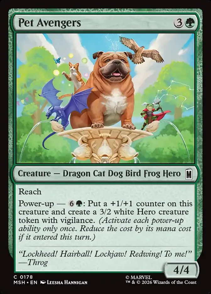 2026 Marvel Super Heroes Pet Avengers #178 common card image
