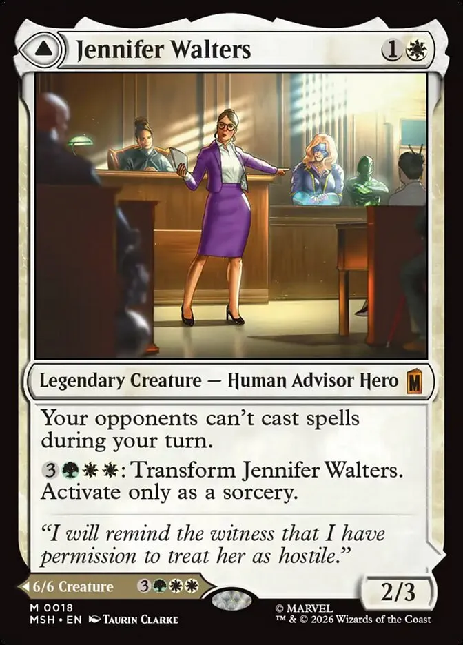 2026 Marvel Super Heroes Jennifer Walters // The Sensational She-Hulk #18 mythic card image