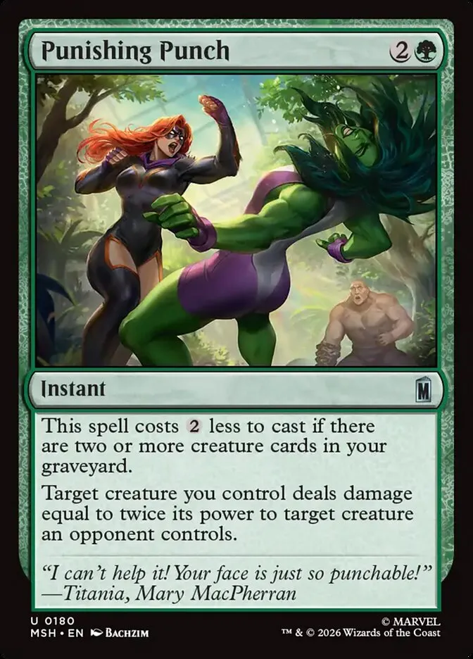 2026 Marvel Super Heroes Punishing Punch #180 uncommon card image