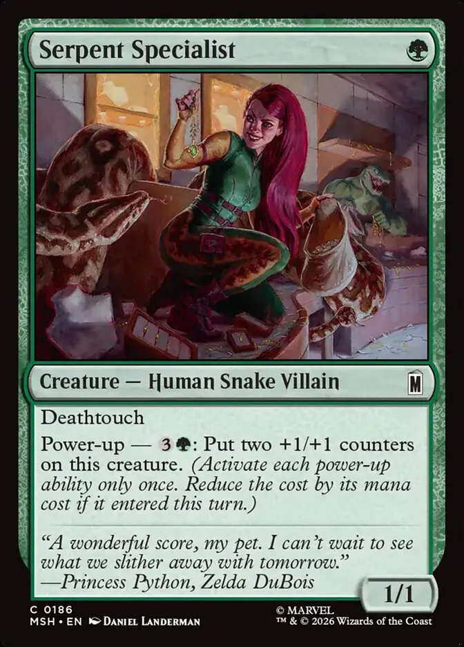 2026 Marvel Super Heroes Serpent Specialist #186 common card image