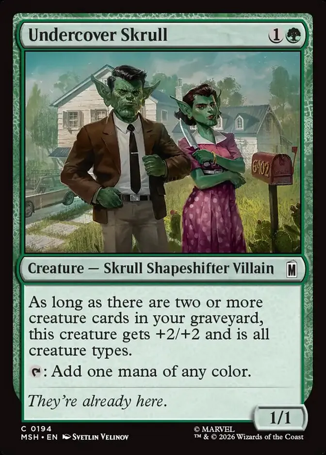 2026 Marvel Super Heroes Undercover Skrull #194 common card image