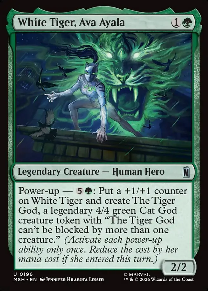 2026 Marvel Super Heroes White Tiger, Ava Ayala #196 uncommon card image
