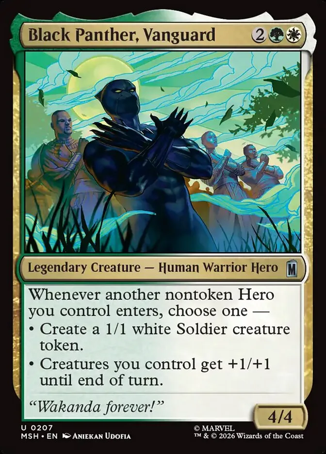 2026 Marvel Super Heroes Black Panther, Vanguard #207 uncommon card image