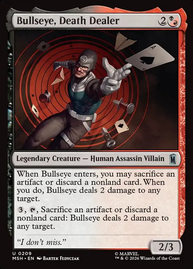 2026 Marvel Super Heroes Bullseye, Death Dealer #209 uncommon card image
