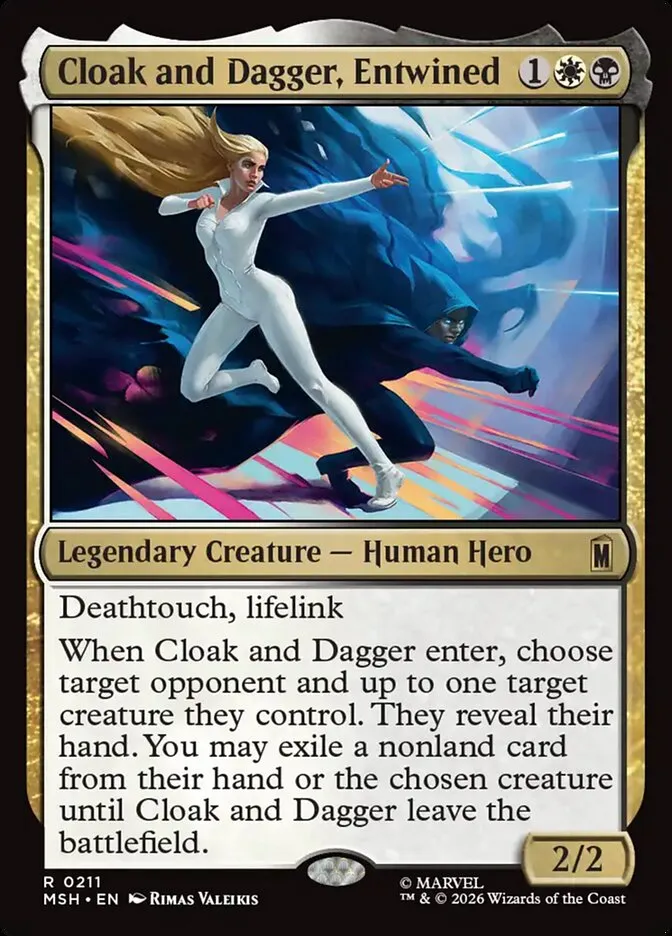 2026 Marvel Super Heroes Cloak and Dagger, Entwined #211 rare card image